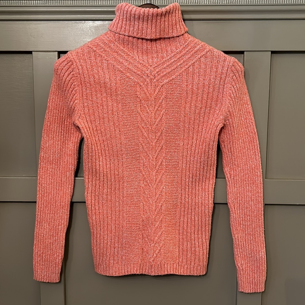 Sundance Coral Turtleneck Sweater